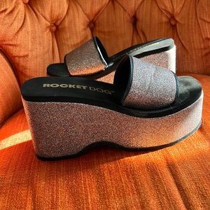 Rocket Dog Glitter Platform Sandals
